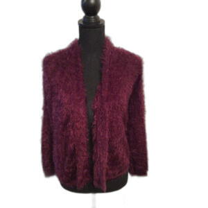 New NWT Purple Chaser Eyelash Cardigan Sweater XS Women's